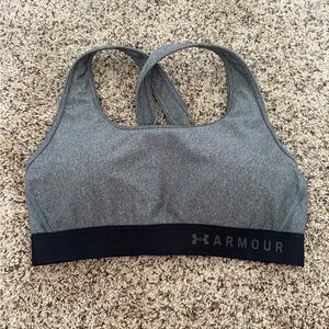 Under Armour Women's Gray and Black Sports Bra Size Large